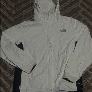 The North Face  White and Black Raincoat women’s size Large